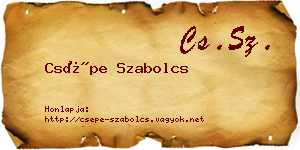 Csépe Szabolcs névjegykártya