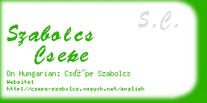 szabolcs csepe business card